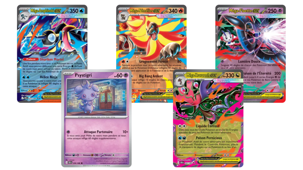 Pokémon ME04 Chaos Ascendant quelques cartes de l'extension